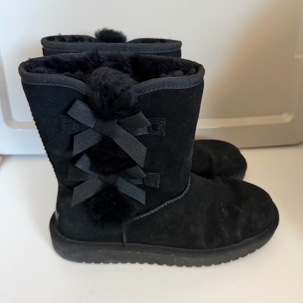 Koolaburra Black Suede Boots with Bows